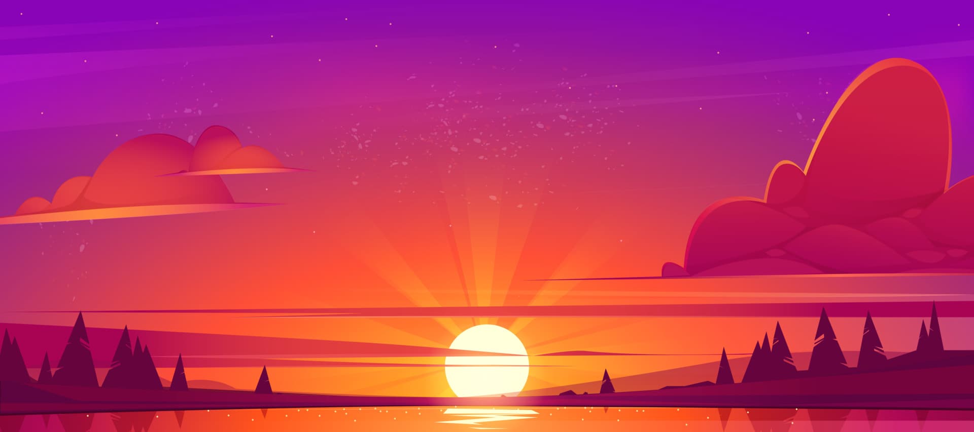 sun rise in the mountains